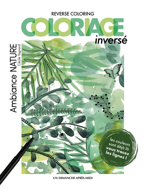livret de dessin coloré avec feuilles détachables, thème nature