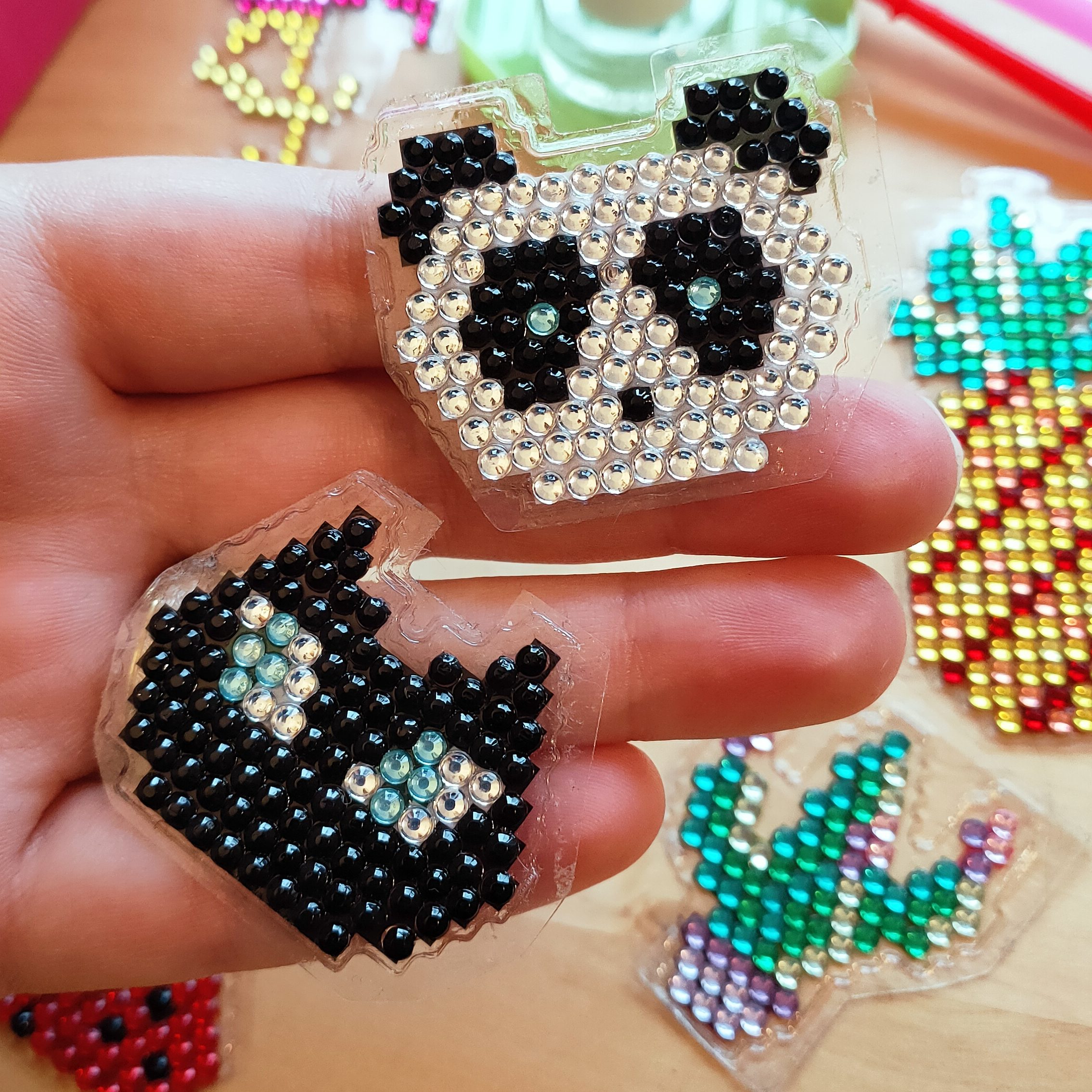 stickers diamant panda chat