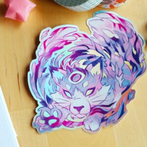 Kitsune - Gros Sticker semi-brillant