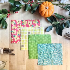 Set de 4 petits wraps à la cire d'abeille - pack