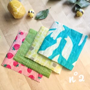 Set de 4 petits wraps à la cire d'abeille - pack
