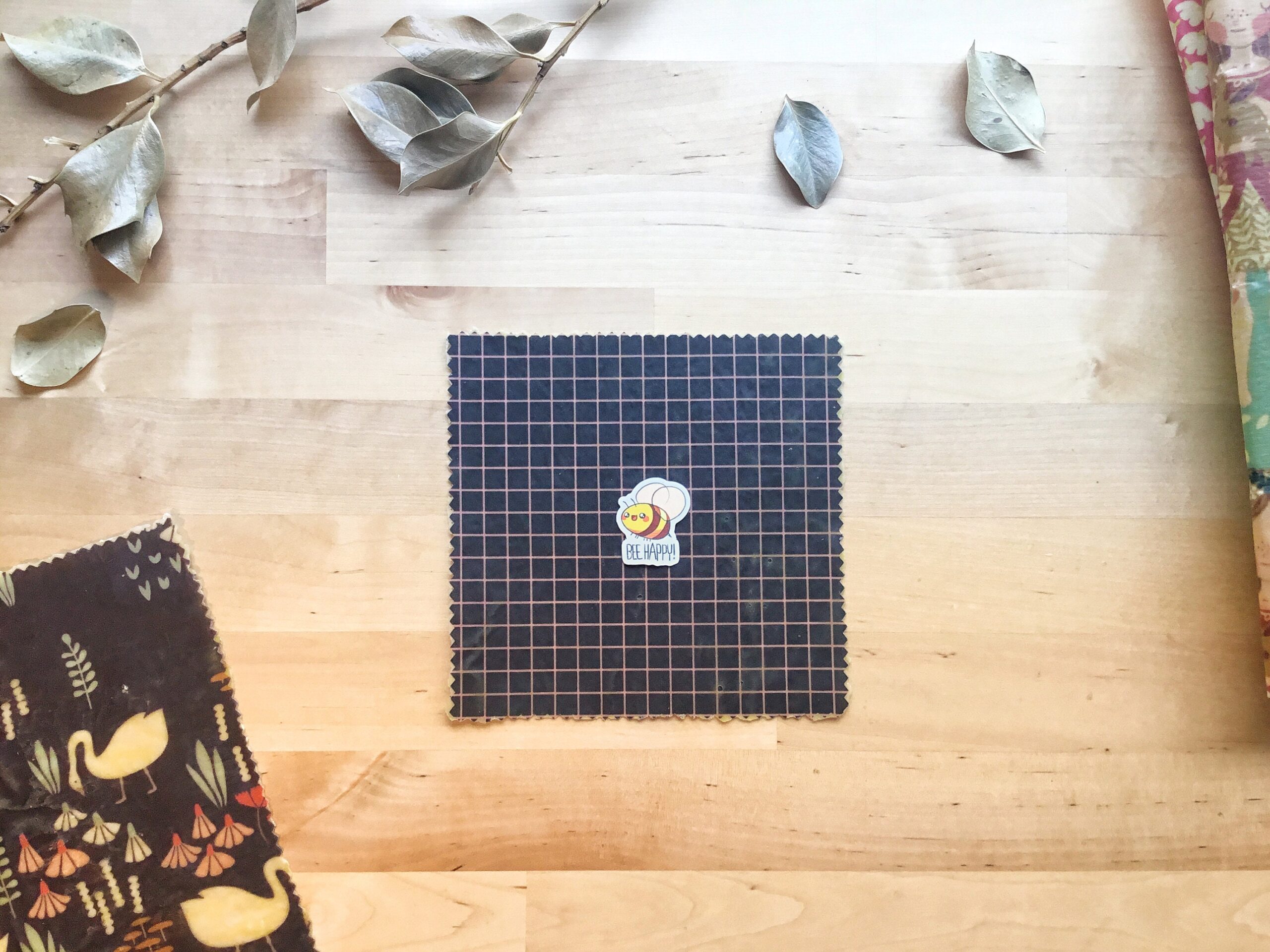 Wrap à la cire d'abeille - tableau noir (petit)