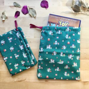 Pochon cadeau - chats noël