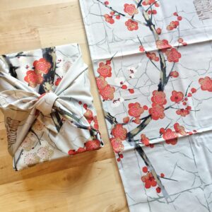 Furoshiki M • tissu japonais prunier blanc
