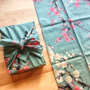 Furoshiki M • tissu japonais prunier bleu