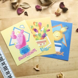 Cactus • Lot de 3 cartes (A6)