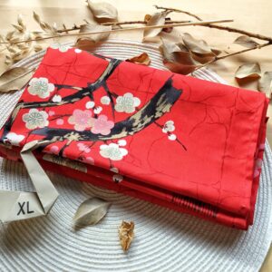 Furoshiki XL • tissu japonais prunier rouge