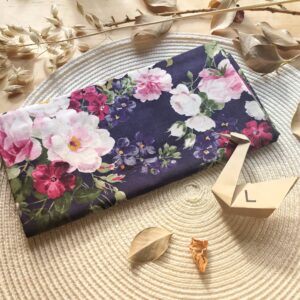 Furoshiki L • tissu violet à fleurs