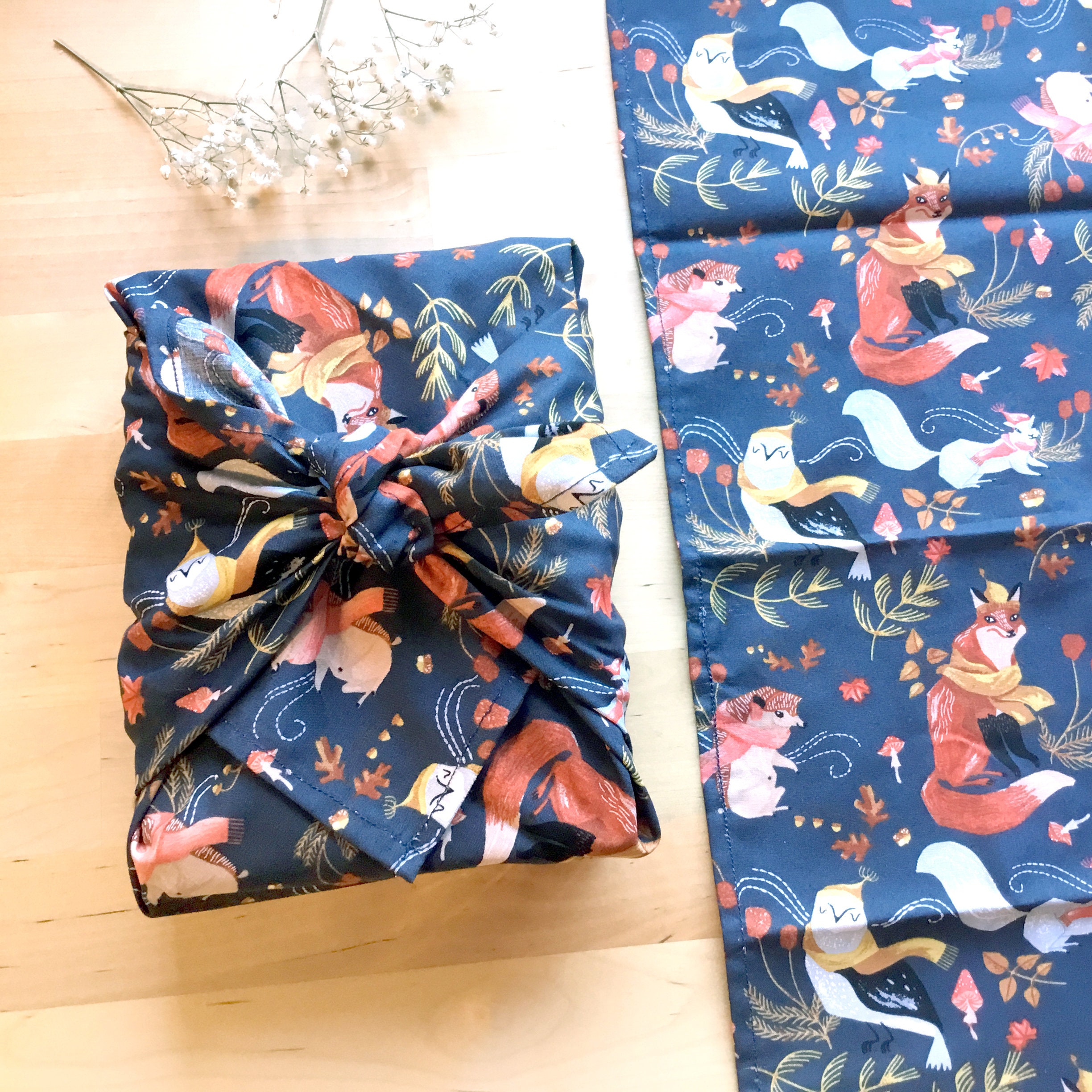 Furoshiki M • tissu animaux de la forêt – Image 4