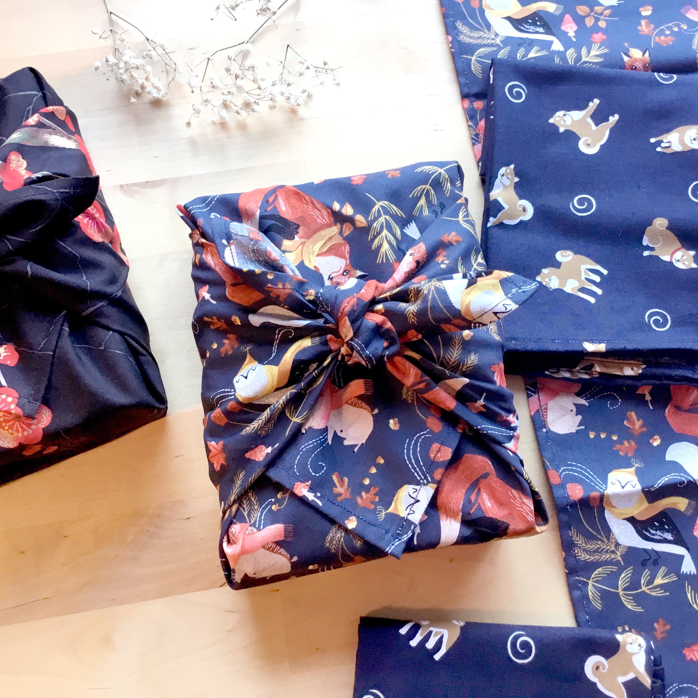 Furoshiki M • tissu animaux de la forêt – Image 5