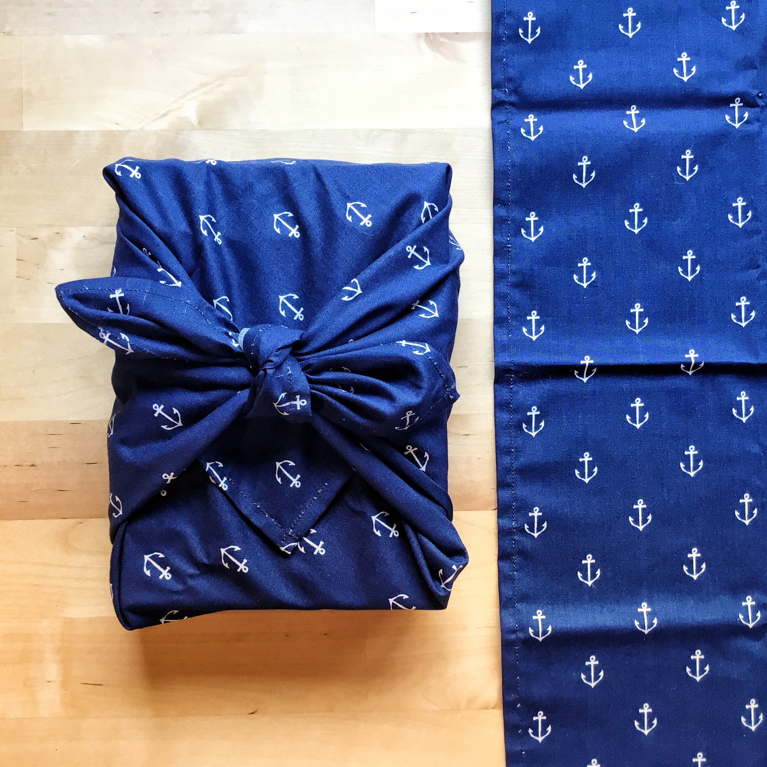 Furoshiki M • tissu ancres marines – Image 2