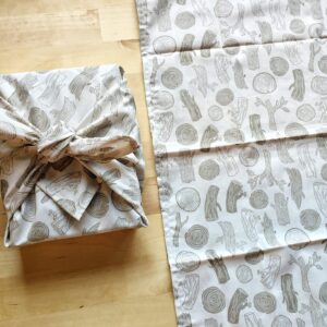 Furoshiki M • tissu rondins de bois