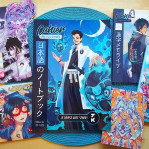 Pack Blue Bankai : Cahier de japonais A4 +2 carnets de poche +papeterie