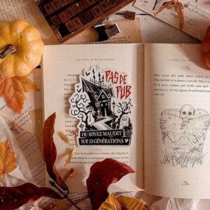 Maison Hantée - Gros Sticker Stop Pub - par Poncho