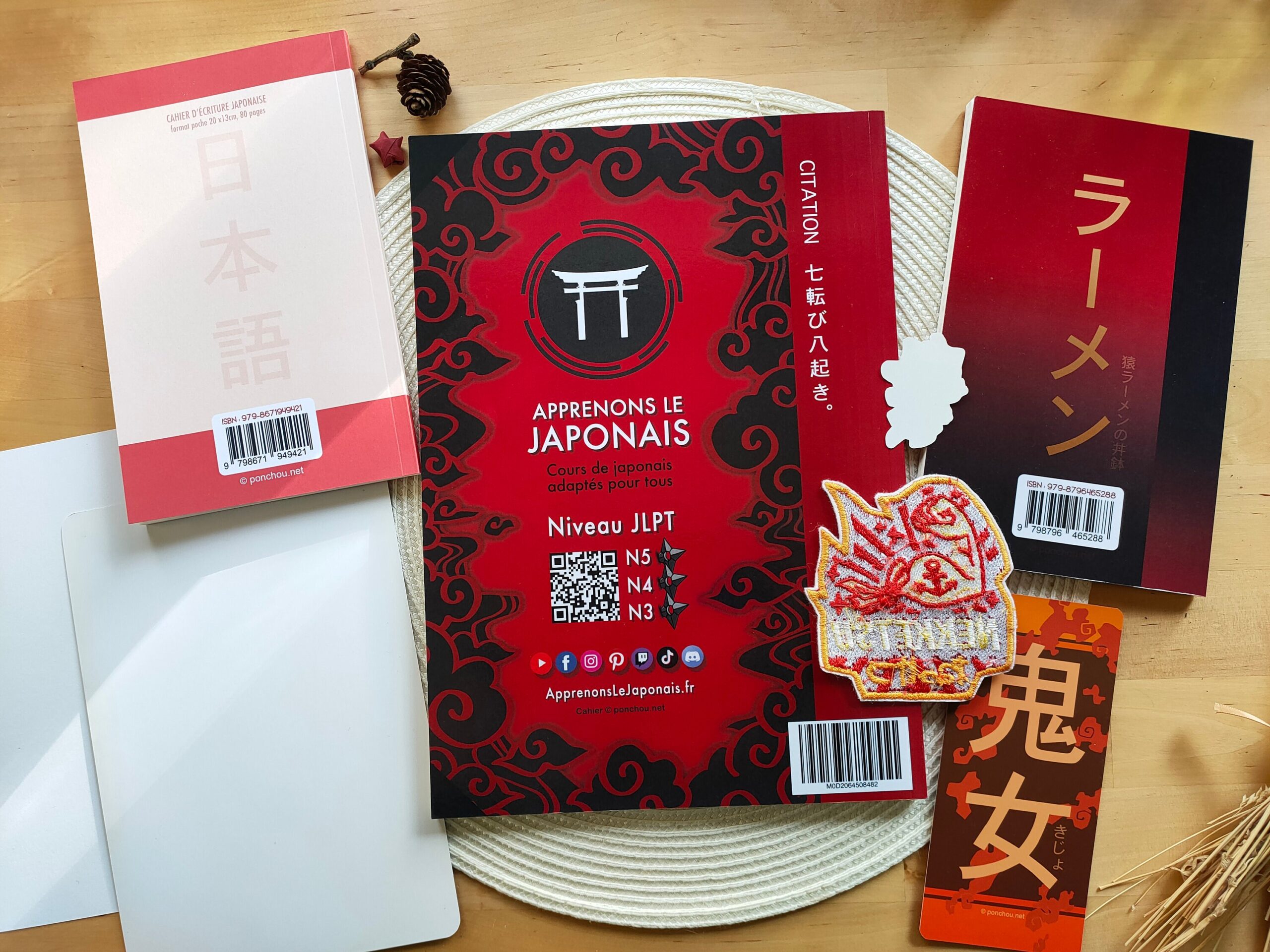 Pack Ninja: Cahier de japonais A4 +2 carnets de poche +papeterie – Image 9