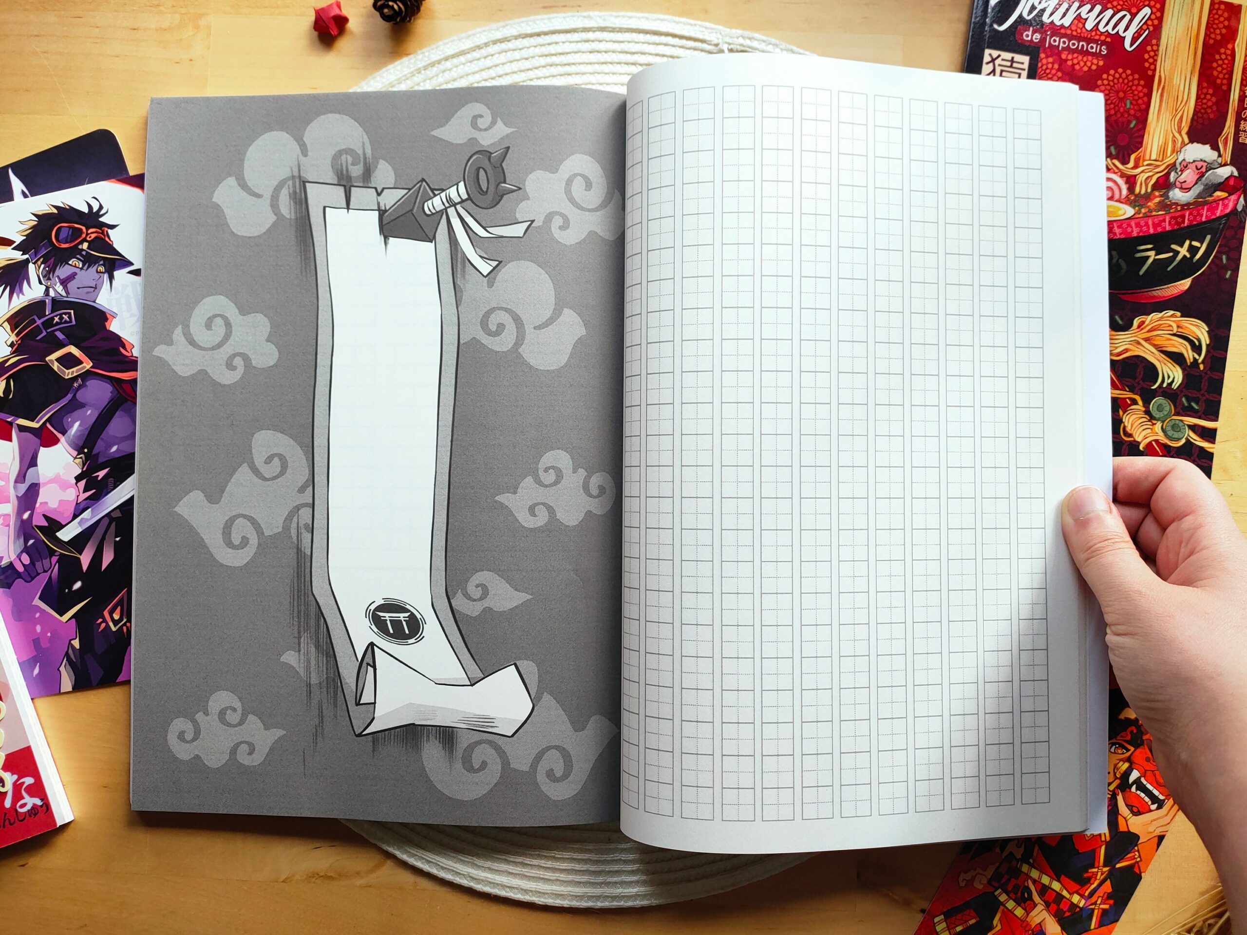 Pack Ninja: Cahier de japonais A4 +2 carnets de poche +papeterie – Image 5