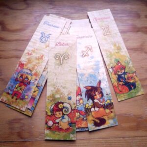 Zodiaque en bois - Marque page