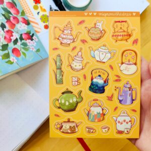 Mignonithéières - Planche Stickers format A6