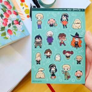 Chibi Spy Family - Planche Stickers format A6