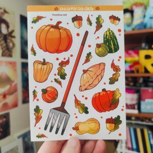 Cucurbitacées - Planche Stickers format A6