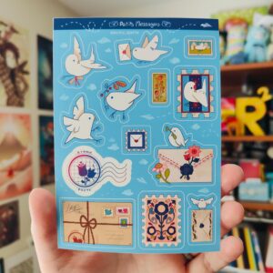 Petits Messagers - Planche Stickers format A6