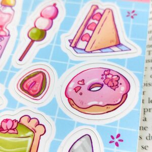 Hanami Café - Planche Stickers format A6