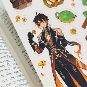Zhongli - Planche Stickers format A6
