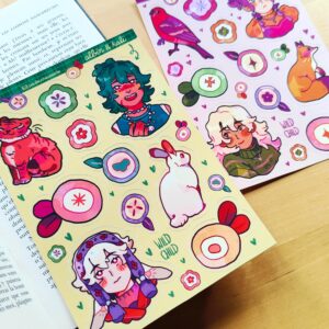 Wild Child - Planches Stickers format A6