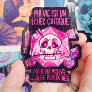 Échec Critique - JDR sticker semi-brillant
